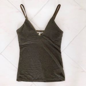 Green Glitter Stripe Cami